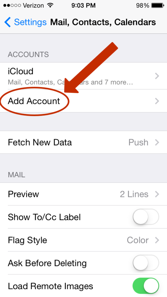 add office 365 email to iphone